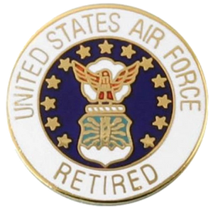 USAF Retired Logo Pin