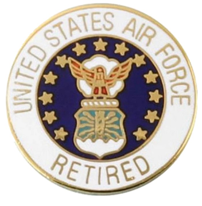 USAF Retired Logo Pin