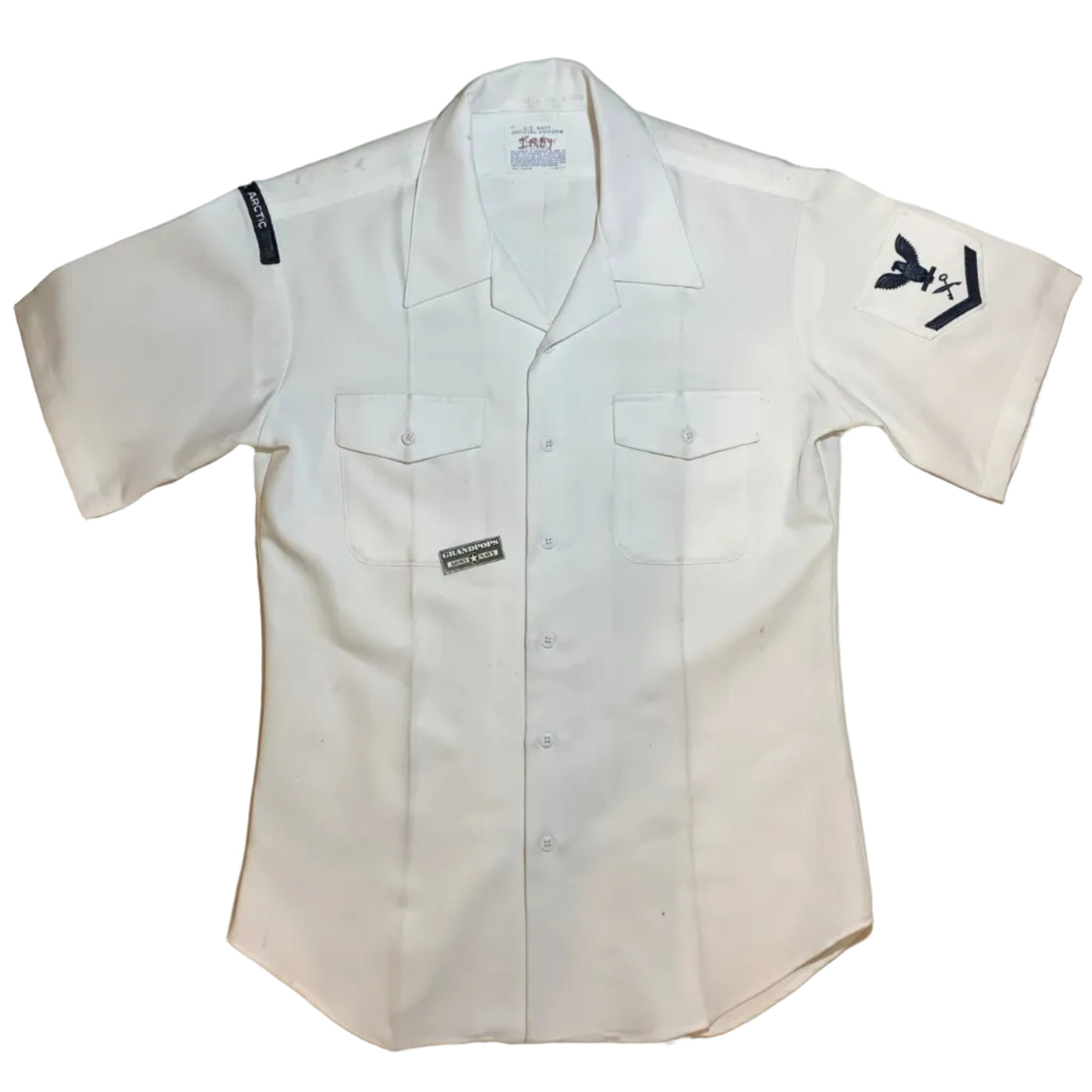 U.S. Navy White Polyester Short Sleeve Dress Shirt U.S. Navy White Polyester Short Sleeve Dress Shirt