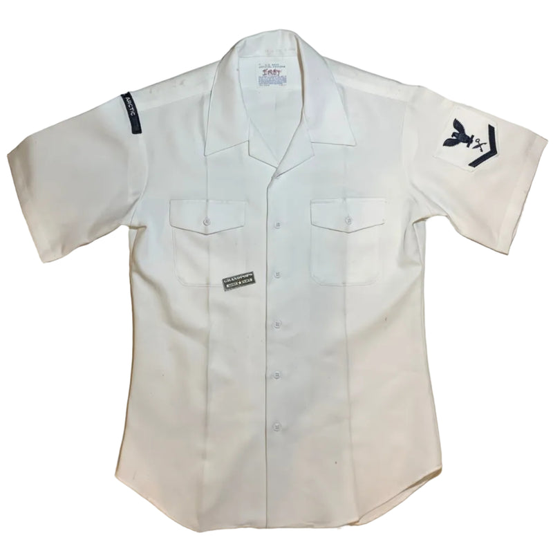 U.S. Navy White Polyester Short Sleeve Dress Shirt – GRANDPOPSARMYNAVY