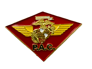 USMC P.A.C. MC Wing Gold/White Pin