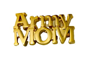 Army MOM Script Gold Pin