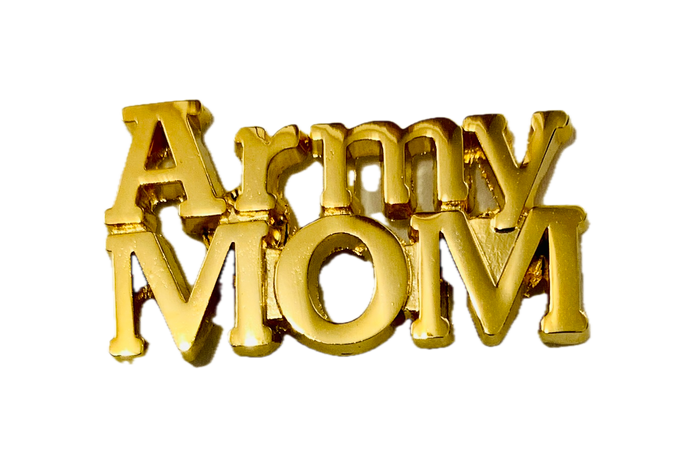 Army MOM Script Gold Pin