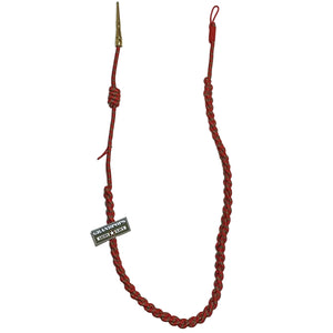 U.S. Military Belgian Armed Forces Red W/ Green Spots Braided Fourragère Award with a Grandpops Army Navy logo.