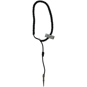 U.S. Army French Armed Forces Black Braided Fourragère Shoulder Award with a Grandpops Army Navy logo.