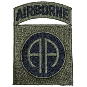 U.S. Army 82nd Airborne Division Subdued Patch & Tab Reproduction
