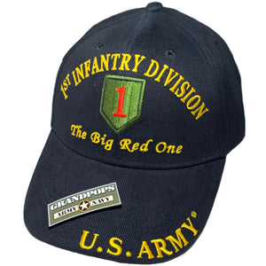 1st Infantry Division "The Big Red One" U.S. Army Black Low Profile Baseball Cap
