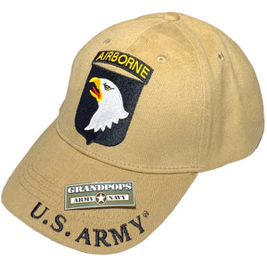 U.S. Army 101st Airborne Khaki Low Profile Baseball Cap