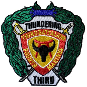 USMC Thundering Third Battalion Fourth Marines Patch