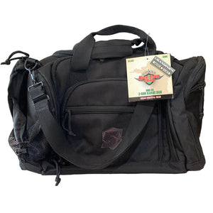 5IVE STAR GEAR Black DGB-5S 2-Gun Range Bag with a Grandpops Army Navy logo.