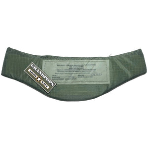 U.S. Military Interceptor Series Throat Protector Kevlar Soft Armor Insert with a Grandpops Army Navy logo.