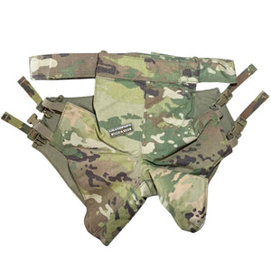 U.S. Army OCP Scorpion Camo Blast Pelvic Protector SPS Body Armor with a Grandpops Army Navy logo.