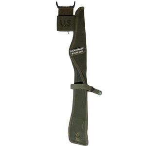 U.S. Military Korean War Era M1910 Pick Mattock Carrier with a Grandpops Army Navy logo.