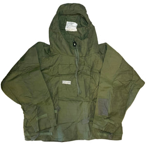 U.S. Military OD Green Chemical Warfare Protective Smock with a Grandpops Army Navy logo.