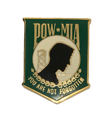 POW-MIA Green/Gold Pin