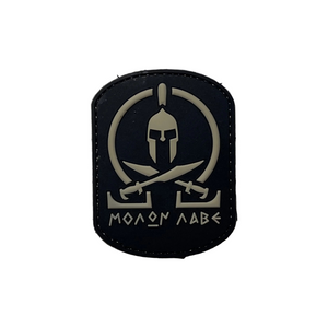 Molon Labe Black PVC Morale Patch