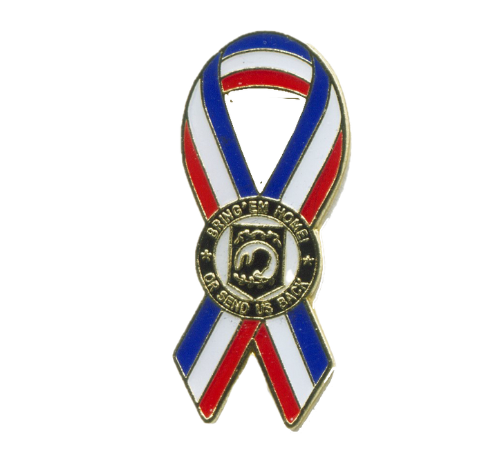 POW-MIA Red/White/Blue Ribbon Pin