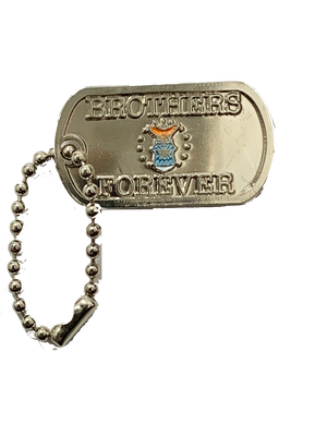 USN LOGO In Circle Brothers Forever Dog Tag Pin