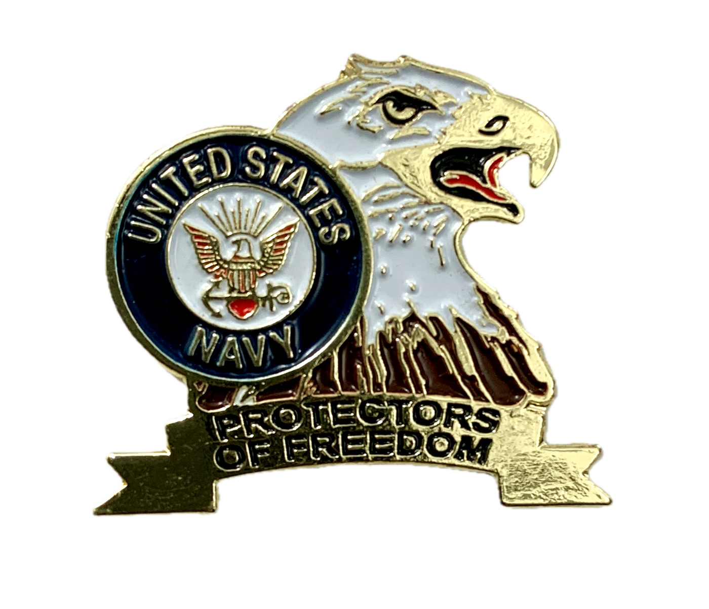 Freedom Pin USN Logo Eagle Head (Protector of Freedom) Pin – GRANDPOPSARMYNAVY