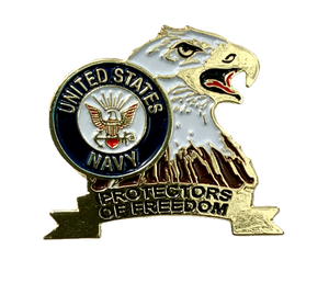 USN Logo Eagle Head (Protector of Freedom) Pin