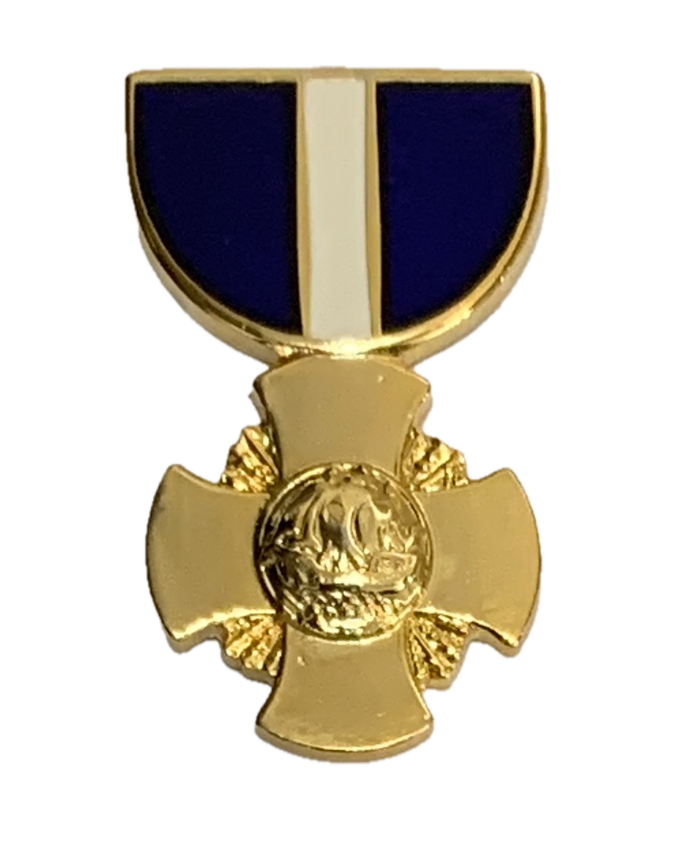 USN Cross Medal Ribbon Pin