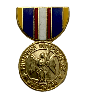 Vintage Philippine Independence Medal Ribbon Pin