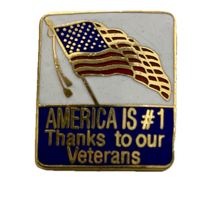 America Is #1 Thanks To Our Veterans Pin