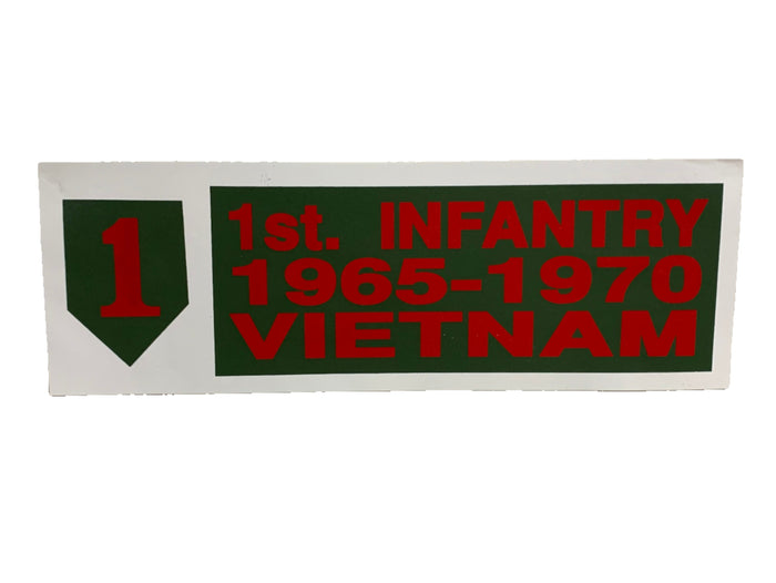1st. Infantry 1965-1970 Vietnam Bumper Sticker