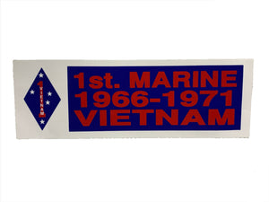 1st. Marine 1966-1971 Vietnam Bumper Sticker