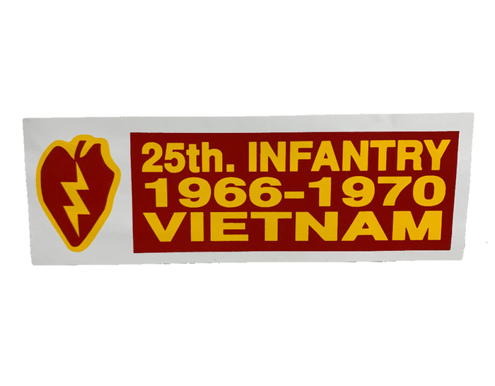 25th. Infantry 1966-1970 Vietnam Bumper Sticker
