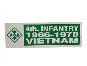 4th. Infantry 1966-1970 Vietnam Bumper Sticker