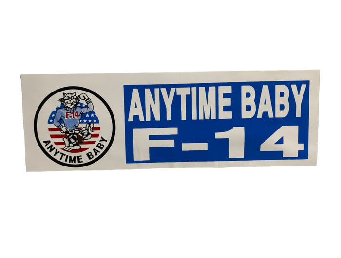 Anytime Baby F-14 Tomcat Bumper Sticker