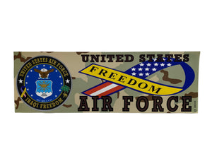 United States Air Force Iraqi Freedom Ribbon Bumper Sticker