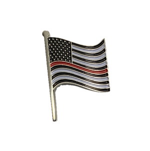 Thin Red Line USA Flag Pin