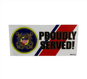 Coast Guard Proudly Served Bumper Sticker
