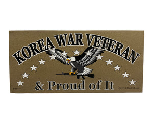 Korea War Veteran & Proud Of It Bumper Sticker