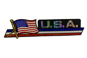 Reflective American Flag U.S.A. Bumper Sticker