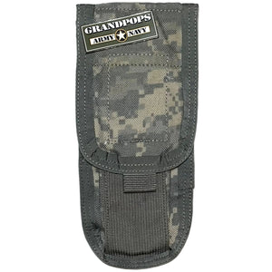 U.S. Military ACU UCP Digital Camo M4/M16 Double Mag Pouch with a Grandpops Army Navy logo.