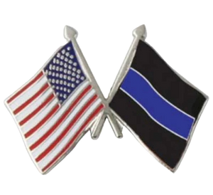 USA/Blue Line Flag Pin