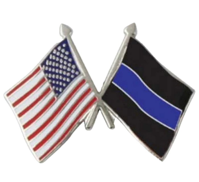 USA/Blue Line Flag Pin