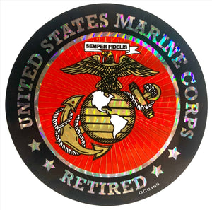 United States Marine Corps Retired Sticker