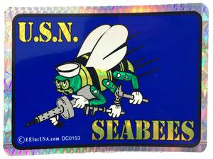U.S.N. Seabees Sticker