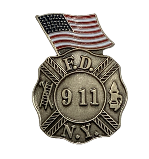 F.D.N.Y. Logo/USA Flag 911 Memorial Pin