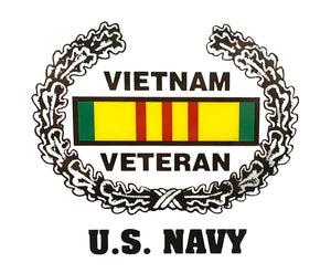 Vietnam Veteran U.S. Navy Interior Sticker