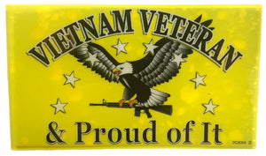 Vietnam Veteran & Proud Of It Interior Sticker