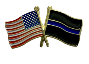 USA/Blue Line Flag Pin