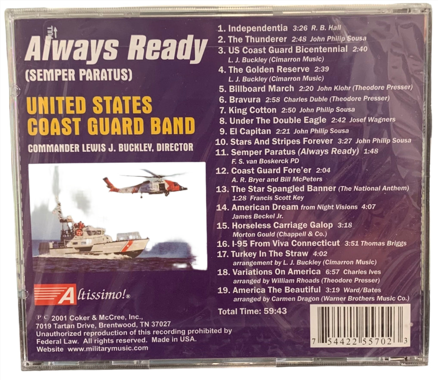 Full Guard Cd Always Ready United States Coast Guard Band CD – GRANDPOPSARMYNAVY