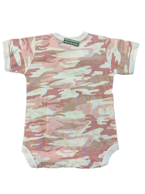 Infant/Toddler Pink Camouflage Onesies With Snaps