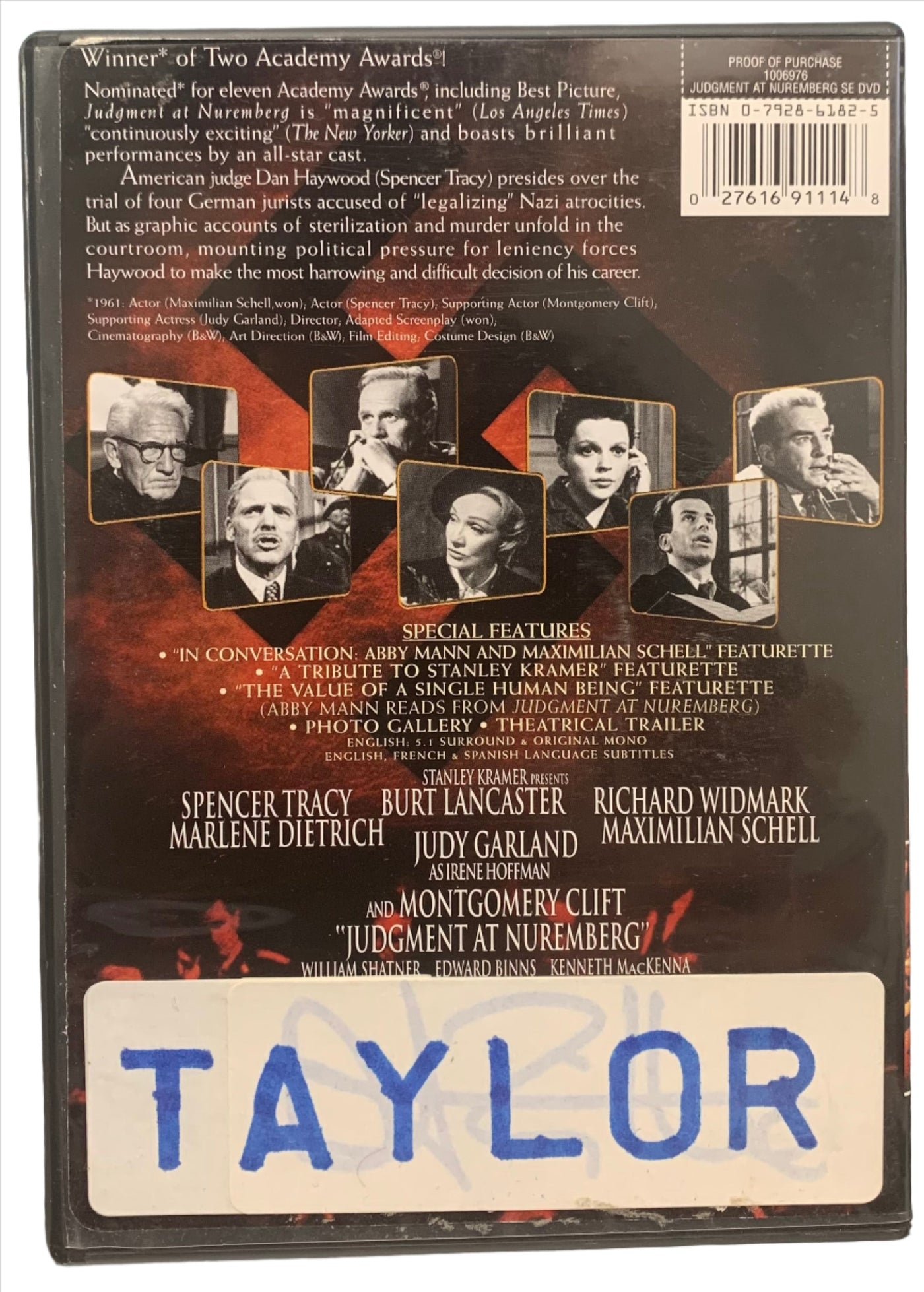 Judgement at Nuremberg DVD – GRANDPOPSARMYNAVY