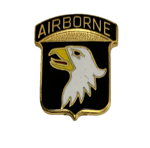 101st Airborne Division Gold/Black Insignia Pin